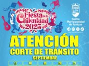 MUNICIPALIDAD DE IQUIQUE INFORMA CORTES DE TRÁNSITO DURANTE CELEBRACIÓN DE FIESTAS PATRIAS