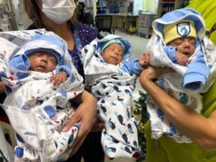 Neonatología del hospital de Iquique despide con emoción a trillizos prematuros tras 50 días de cuidados