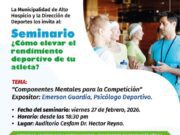 Municipio de Alto Hospicio invita a seminario de psicología deportiva