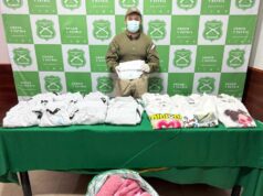 Mujer llevaba más de 22 kilos impregnados en ropa