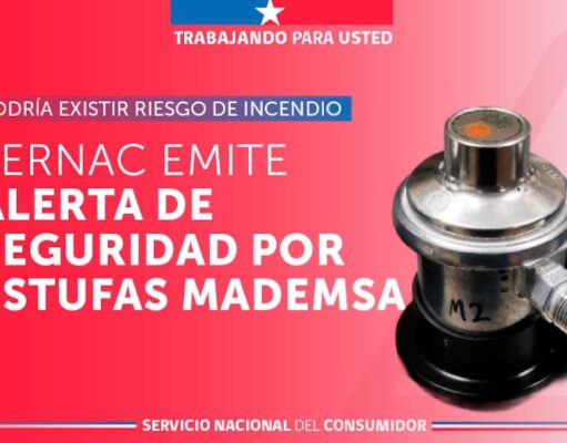 SERNAC EMITE ALERTA DE SEGURIDAD POR REGULADOR DE GAS MARCA MADEMSA