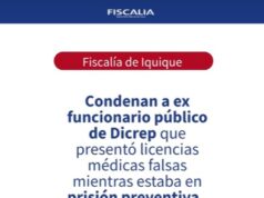 Condenan a ex funcionario público que presentó licencias médicas mientras estaba en prisión preventiva