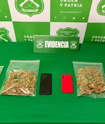 Carabineros OS7 Iquique detiene a dos personas por microtráfico de drogas en Alto Hospicio