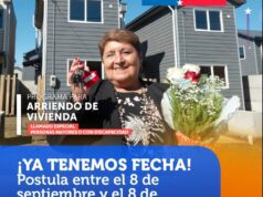 El próximo 8 de septiembre se podrá postular al subsidio de arriendo para personas mayores y personas con discapacidad