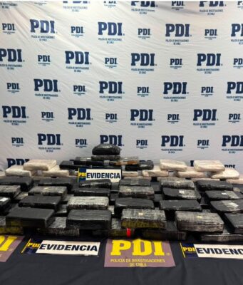 TRABAJO COORDINADO ENTRE PDI Y ADUANAS PERMITE LA INCAUTACIÓN DE CASI 83 KILOS DE DROGA
