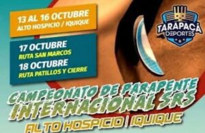 CAMPEONATO DE PARAPENTE INTERNACIONAL SRS LLEGA A ALTO HOSPICIO E IQUIQUE.