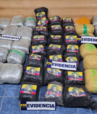 Trabajo coordinado entre PDI y Aduanas permite sacar de circulación más de 308 kilos de droga en una semana